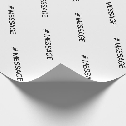 #HASHTAG - Hash Tag Symbol Geschenkpapier (Ecke)
