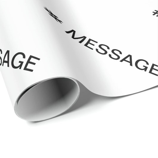 #HASHTAG - Hash Tag Symbol Geschenkpapier (Rolleneckpunkt)