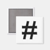 #HASHTAG - Hash Tag Symbol Magnet (Vorderseite/Rückseite)