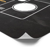 Hashtag Hochzeitssign Poster (Ecke)