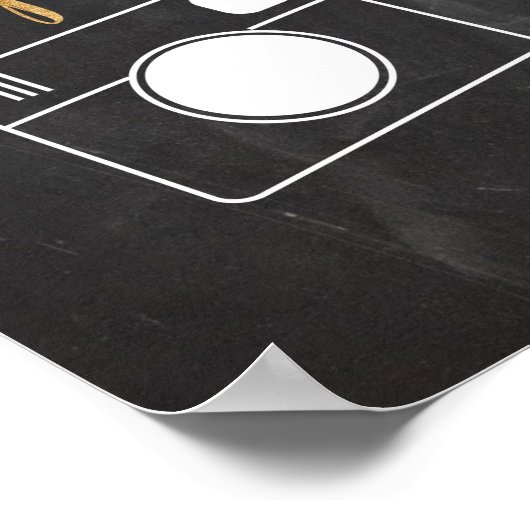 Hashtag Hochzeitssign Poster (Ecke)