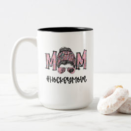 Hashtag Hockey Mama Pink Watercolor Girl Zweifarbige Tasse
