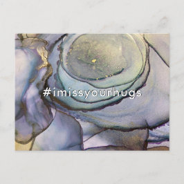Hashtag ich vermisse Ihre Hugs Colors & Gold Liqui Postkarte
