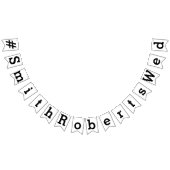 HASHTAG, IHR PERSONALISIERTER TEXT WIMPELKETTE (Alle)