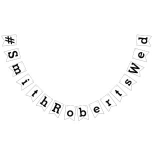 HASHTAG, IHR PERSONALISIERTER TEXT WIMPELKETTE