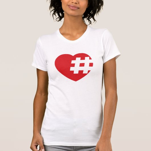 Hashtag im Herzen T-Shirt (Vorderseite)