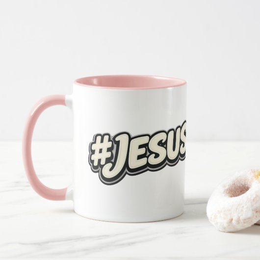 Hashtag - JESUS - Christlich Tasse (Mit Donut)