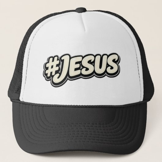 Hashtag - JESUS - Christlich Truckerkappe (Vorderseite)