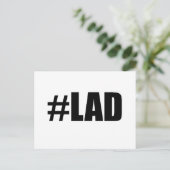 Hashtag junger Mann Postkarte (Stehend Vorderseite)