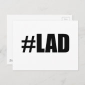 Hashtag junger Mann Postkarte (Vorne/Hinten)