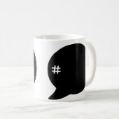 Hashtag # Kaffeecup-Tasse Kaffeetasse (VorderseiteRechts)