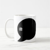 Hashtag # Kaffeecup-Tasse Kaffeetasse (Links)