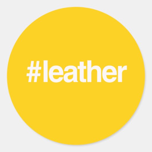 HASHTAG LEATHER RUNDER AUFKLEBER (Vorderseite)