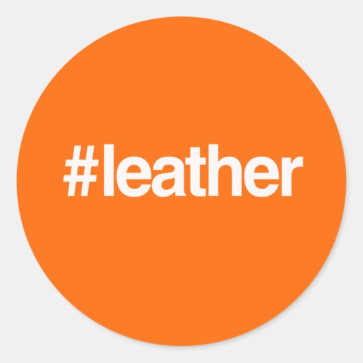 HASHTAG LEATHER RUNDER AUFKLEBER (Vorderseite)