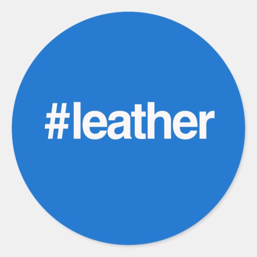 HASHTAG LEATHER RUNDER AUFKLEBER (Vorderseite)