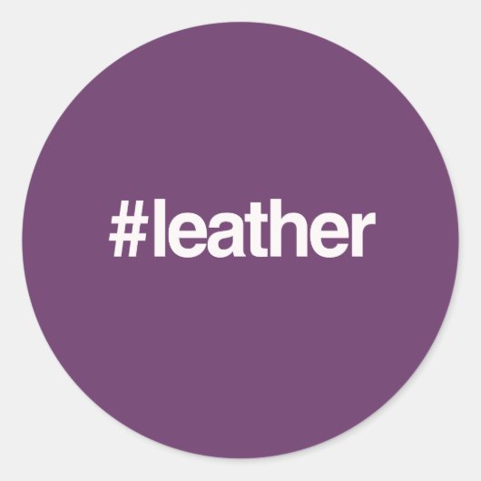 HASHTAG LEATHER RUNDER AUFKLEBER (Vorderseite)