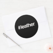 HASHTAG LEDER RUNDER AUFKLEBER (Umschlag)
