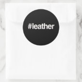 HASHTAG LEDER RUNDER AUFKLEBER (Tasche)