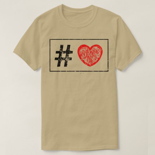 Hashtag-Liebe T-Shirt (Design vorne)