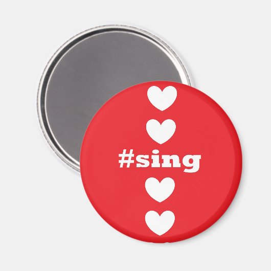 Hashtag Magnet (Vorderseite/Rückseite)