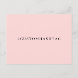 Hashtag Modern Pink Social Media Design Postkarte