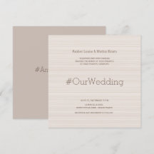 Hashtag moderne elegante Elfenbein taupe Streifen 