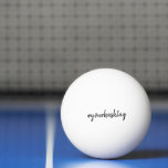 Hashtag | Moderne Minimalistisch handgeschriebene  Tischtennisball<br><div class="desc">Ein einfaches, stilvolles, individuelles Hashtag-Design, das leicht mit Ihrem Lieblings-Hash personalisiert werden kann, der in Ihrem Twitter, Instagram, Facebook, Pinterest oder Ihren anderen Social-Media-Accounts verwendet wird. Machen Sie Ihren eigenen #hashtag mit diesem benutzerdefinierten Design viraler! #YourHashtag in moderner minimalistischer Schrift handgeschriebene Typografie, fertig für Ihren individuellen Tag mit jedem aktuellen...</div>