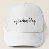 Hashtag # | Moderne Minimalistische Script Social  Truckerkappe (Vorderseite)