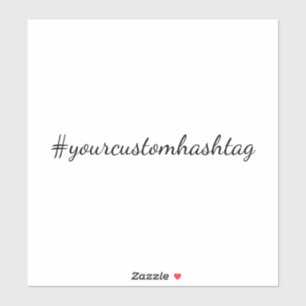 Hashtag Modernes Minimalistisches Soziales Design Aufkleber