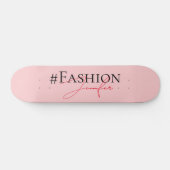 Hashtag & Name: Modern Blush Pink | BERUFLICH Skateboard (Horizontal)