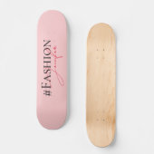 Hashtag & Name: Modern Blush Pink | BERUFLICH Skateboard (Vorderseite)