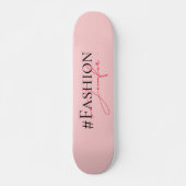 Hashtag & Name: Modern Blush Pink | BERUFLICH Skateboard (Vorne)