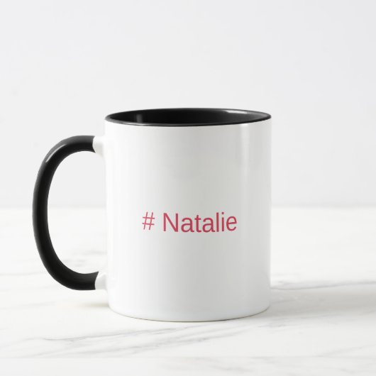 Hashtag Name Tasse (Links)