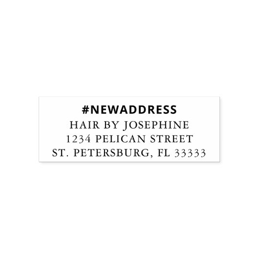 Hashtag - New Address Business Move Permastempel (Design)