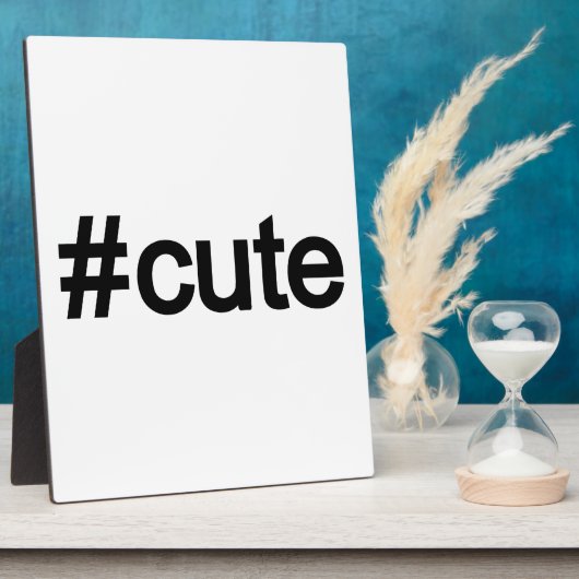 Hashtag # Niedlich Fotoplatte (Seite)