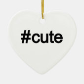 Hashtag # Niedlich Keramikornament (Vorne)