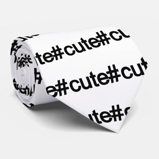 Hashtag # Niedlich Krawatte (Gerollt)