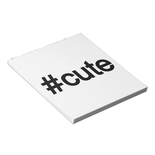 Hashtag # Niedlich Notizblock (angewinkelt)