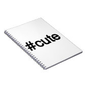 Hashtag # Niedlich Notizblock (Rechte Seite)
