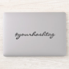 Hashtag | Niedliche Script Social Media Notebook-S Aufkleber