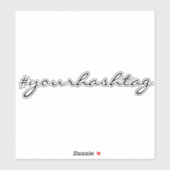 Hashtag | Niedliche Script Social Media Notebook-S Aufkleber (Blatt)