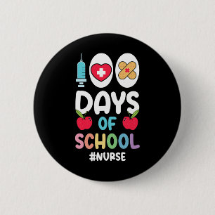 Hashtag Nurse Happy 100 Tage Schulkrankenversorgun Button