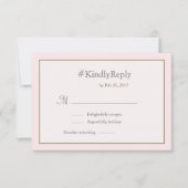 Hashtag personalisierte Goldhochzeit in süßrosa Einladung (Vorderseite)