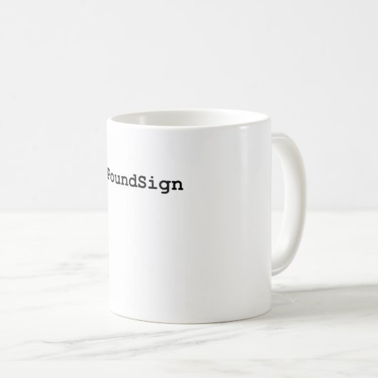Hashtag Pfund-Zeichen Kaffeetasse (VorderseiteRechts)