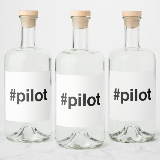 HASHTAG-PILOT ALKOHOLFLASCHENETIKETT (Flaschen)