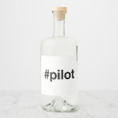 HASHTAG-PILOT ALKOHOLFLASCHENETIKETT (Vorderseite)