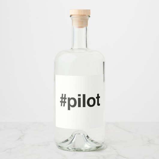 HASHTAG-PILOT ALKOHOLFLASCHENETIKETT (Vorderseite)