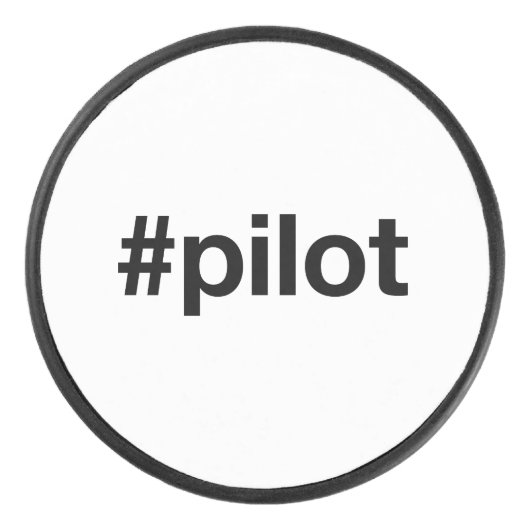 HASHTAG-PILOT EISHOCKEY PUCK (Vorderseite)