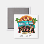 Hashtag Pizza Ordering Magnet (Vorderseite/Rückseite)