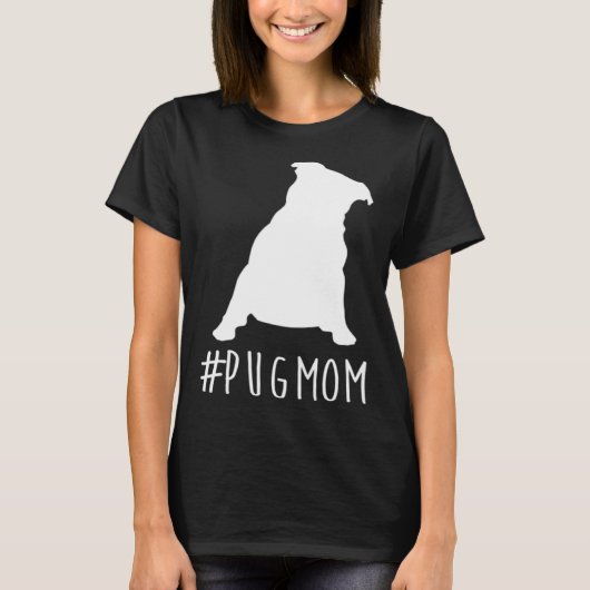 Hashtag Pug Dad pugmom T-Shirt (Vorderseite)